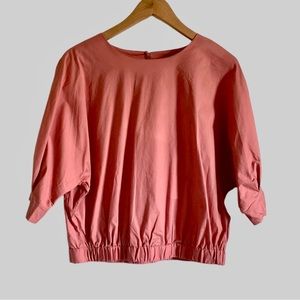 PROLOGUE ROUGE PINK 3/4 SLEEVE CROP TOP